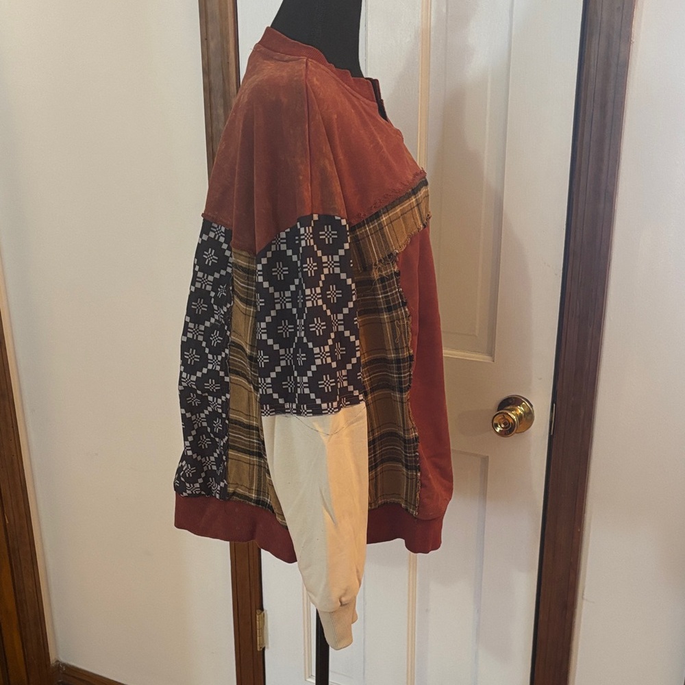 Gilded Intent Patchwork Women’s Pullover - Multic… - image 2